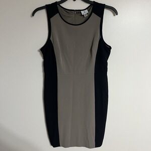 Womens Worthington Colorblock‎ Sheath Dress Career Wear Black/Taupe Size 10